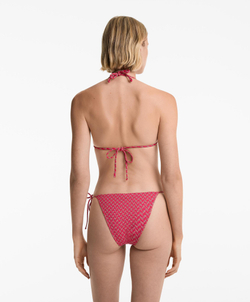 OYSHO Жаккардовый треугольный топ бикини, фуксия