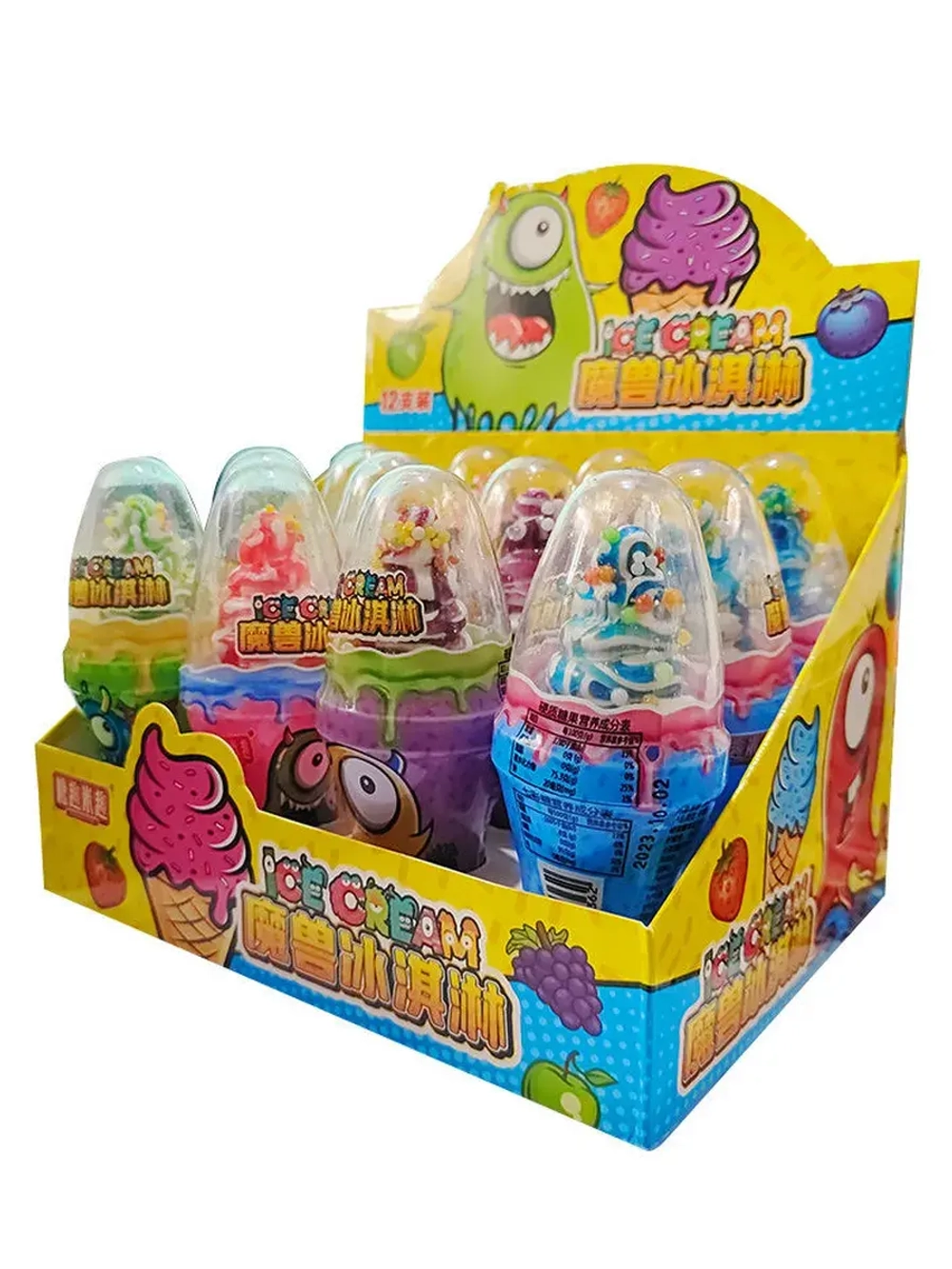 Конфеты леденцы Мороженое с шипучкой 23 г * 12 шт