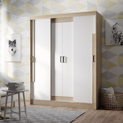 Шкаф-купе без зеркала Сонома/Белый 1600 х 2100 х 580 мм