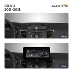 Магнитола для Honda CR-V 4 2012-2018 - Teyes LUX ONE 360 монитор 12.3", Android 10, ТОП процессор, CarPlay, 4G SIM-слот, 6/128 ГБ, 4 камеры в комплекте