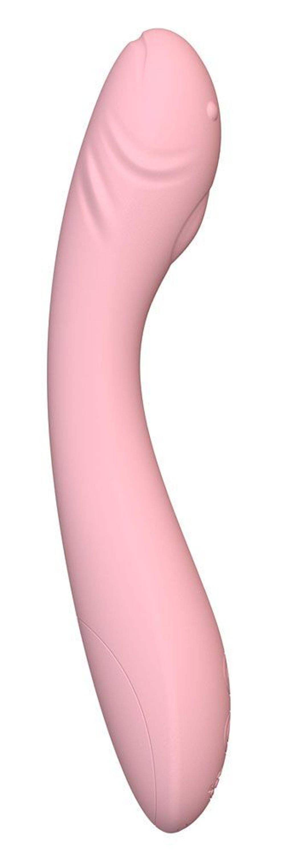 Розовый вибратор для точки G - 20,5 см.