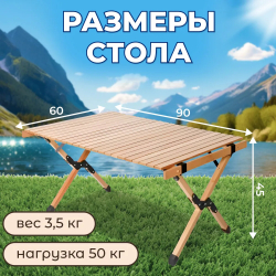Набор для отдыха реечный стол 90 на 60 со стульями