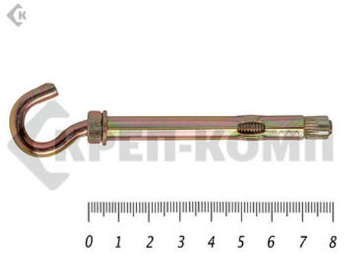 Анкер с крюком м6 8х 80 (5шт)