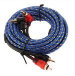 Межблочный кабель RCA 2x2 (5.0м) в оплетке угловой Master SoundStar