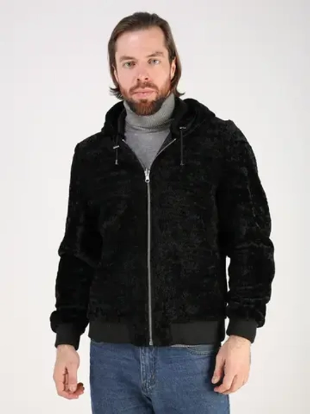 Дубленка натуральная куртка зимняя с капюшоном шуба