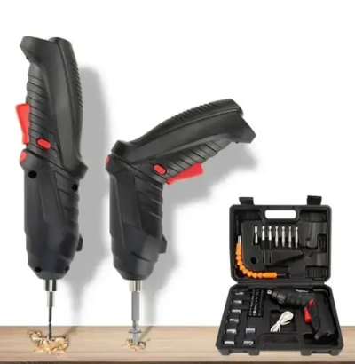 Шуруповерт аккумуляторный, набор 47 предметов. Электрическая аккумуляторная отвертка.