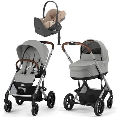 Коляска Cybex Balios S Lux SLV complete Cloud T Cozy Beige Plus Base T 4 в 1 Stone Grey с дождевиками
