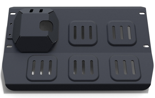 Защита редуктора переднего моста Rival для Suzuki Jimny III рестайлинг (V - 1.3) 2005-2018, сталь 3 мм, с крепежом, штампованная, 2111.5518.1.3