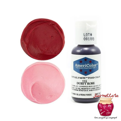 Краситель гелевый т.м. Americolor 115 DUSTY ROSE (Пыльная роза) 21 гр.