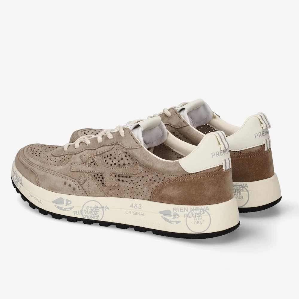 Замшевые кроссовки Premiata Nous 8288 с перфорацией