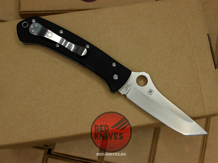 Нож Spyderco Lum Tanto - черная рукоять, клинок сатин