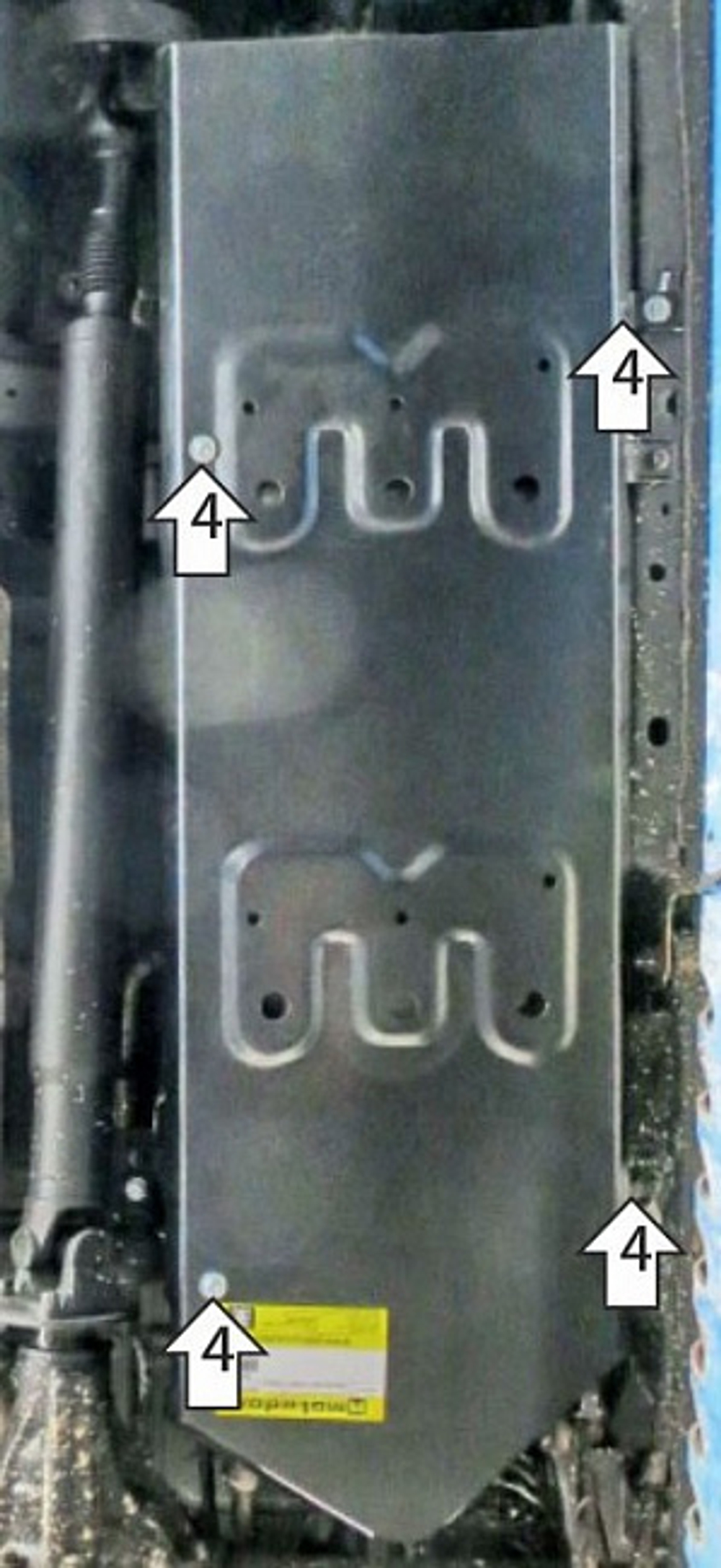 Защита топл. бака. 2 мм, Сталь. для TANK 300 2021-н.в., TANK 500 2021-н.в. MOTODOR.73106