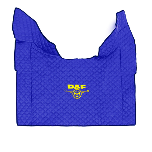 Ковры Daf XF-106 (автомат) (экокожа, синий, синий кант, желтая вышивка)