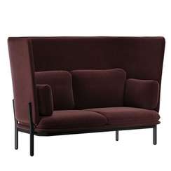 Stato Диван двухместный  с высокой спинкой STA-02 Velutto 29/Металл Черный 1820*900*1200