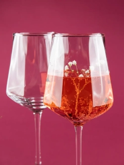 Бокалы для вина 2 шт с золотой каймой 430 мл