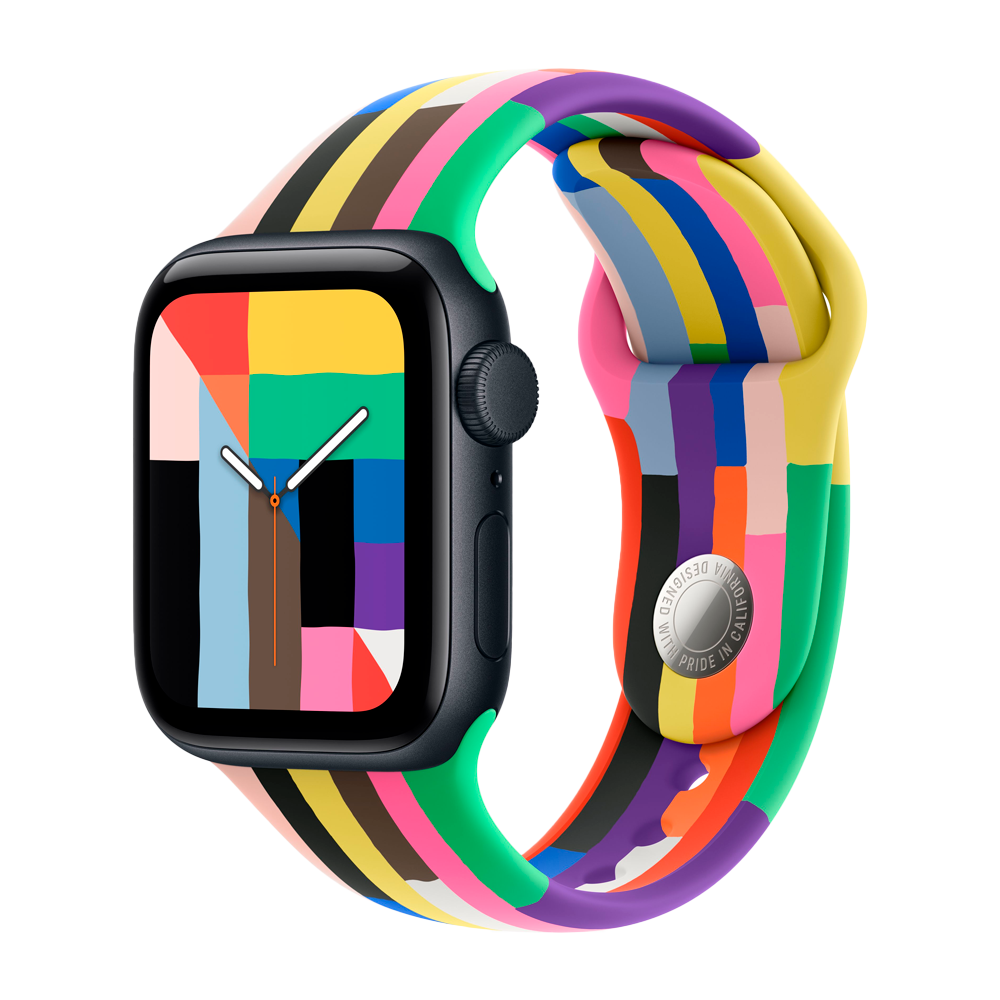 Умные часы Apple Watch SE 3 (2025) GPS, 40mm, Midnight Aluminium Case with Pride Edition Sport Band, S/M