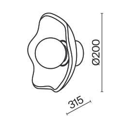 Настенный светильник (бра) Maytoni MOD207WL-01BS