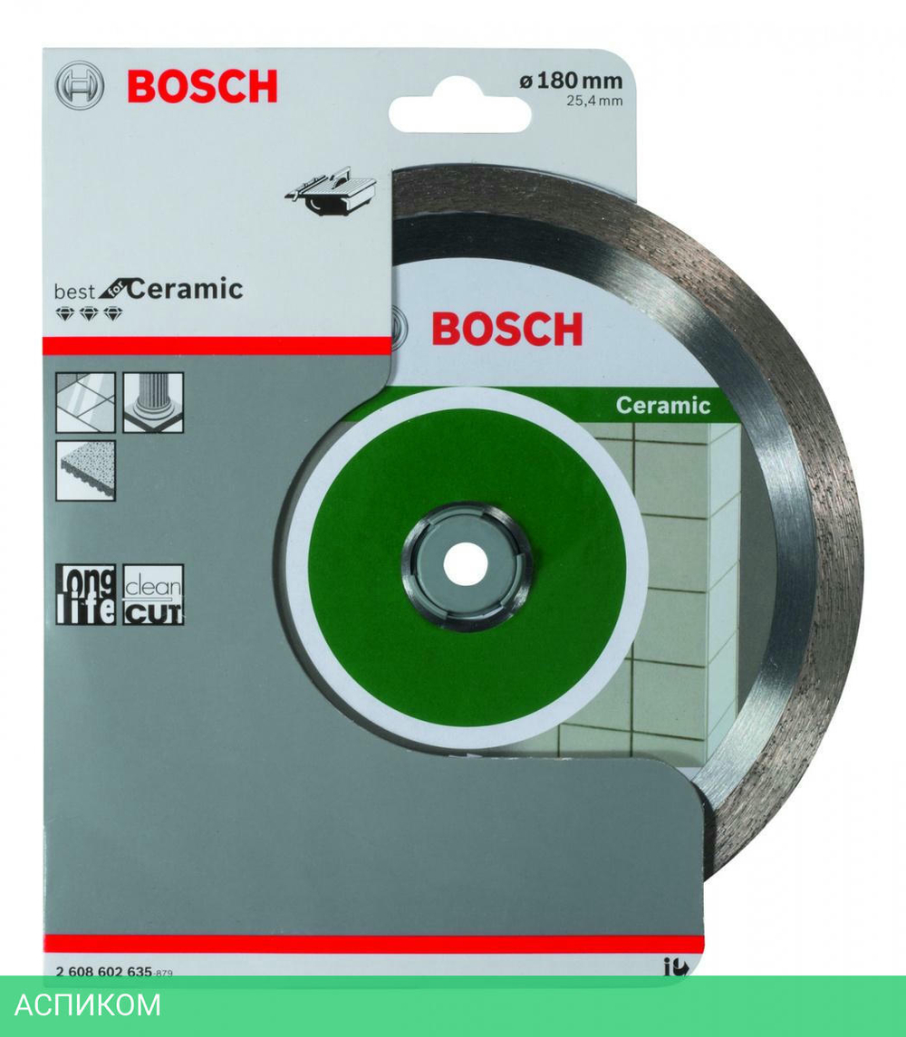 Алмазный диск Bosch 180-25.4 Best for Ceramic 2.608.602.635