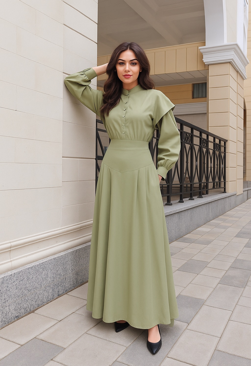 & Платье с крыльями макси