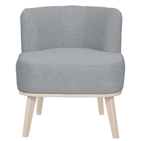 Кресло Жирон ткань серый, каркас лак