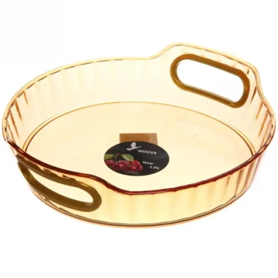 Поднос пластиковый «Grace» 20*4см с ручками золотой