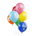 Шар 12" С Днем рождения, Тортики, Ассорти Пастель, Deco 10 шт