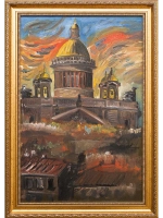 Картина маслом "Исаакий. Крыши" Парм
