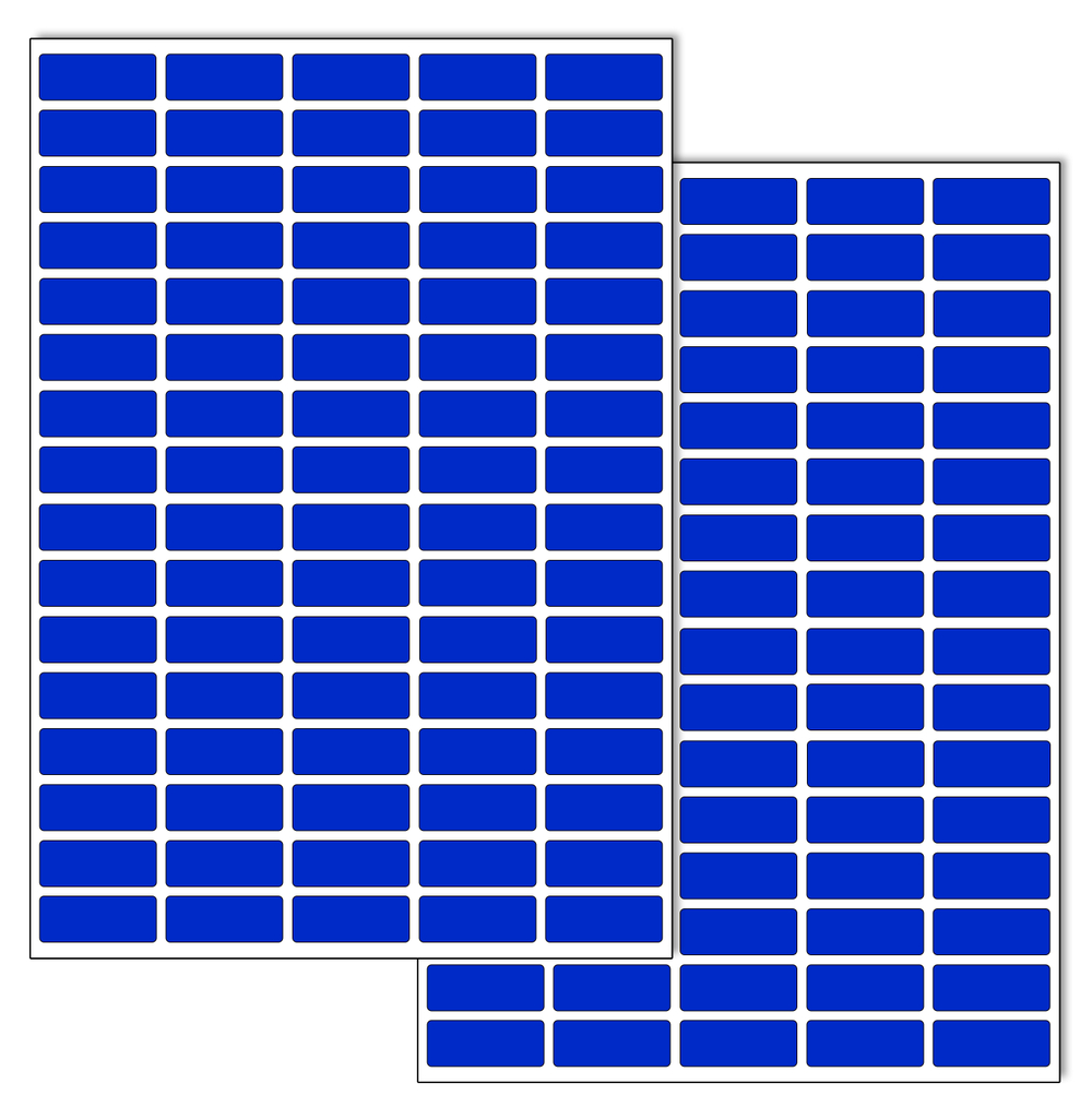 Синие виниловые наклейки для маркировки Policomprint М8, 25х10 мм. 160 шт. Глянец.