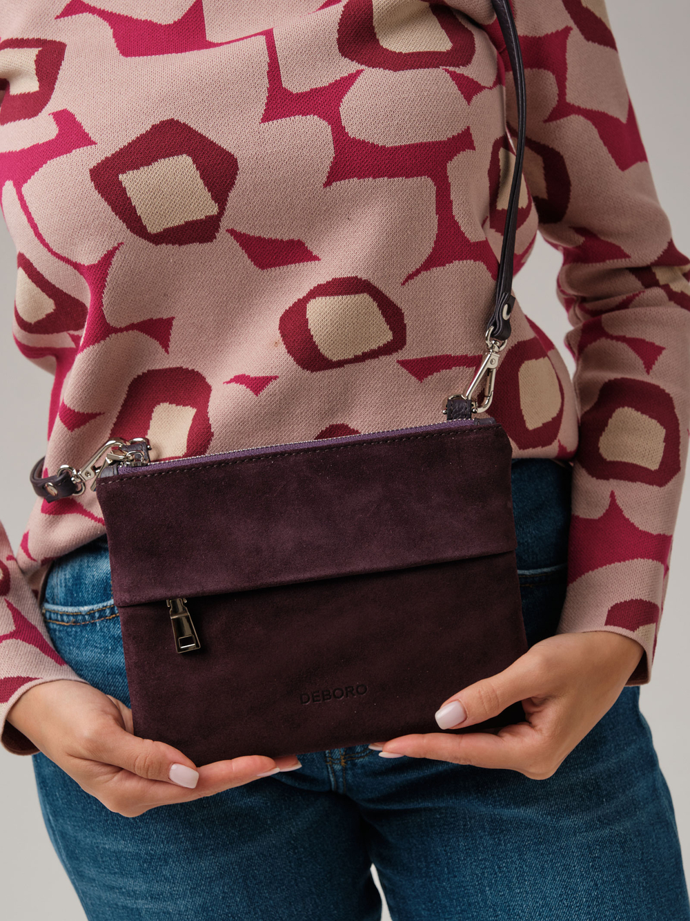 Замшевая сумка Deboro 3017 сливовый
