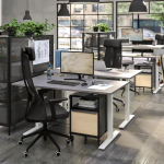 Письменный стол  - IKEA RODULF /РОДУЛЬФ  ИКЕА, 140х80 см, белый/серый