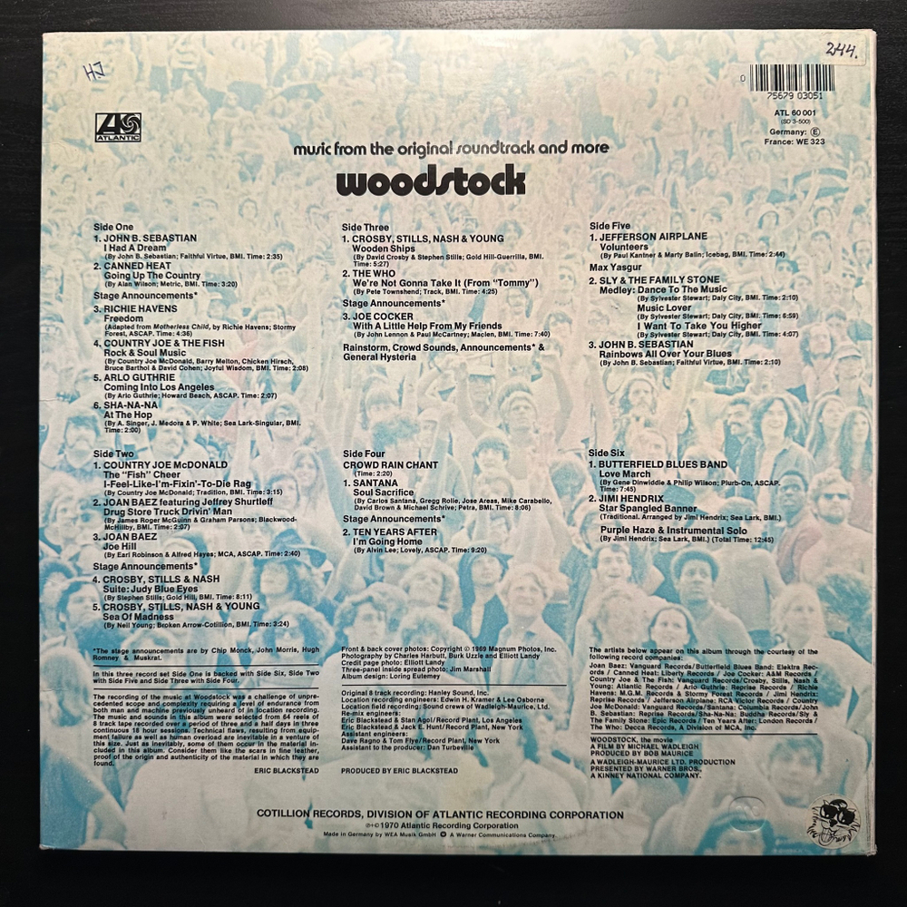 Woodstock - Music From The Original Soundtrack And More 3LP (Европа)