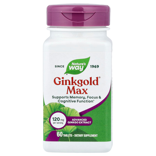 Nature's Way, Ginkgold® Max, 120 мг, 60 таблеток