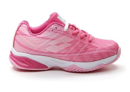 Детские теннисные кроссовки Lotto Mirage 300 All Round Junior - wild orchid/all white/pink