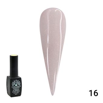 Каучуковая база для гель лака френч с шиммером , Rubber Base Coat French, 8 мл., Global Fashion 016