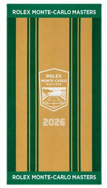 Полотенце теннисное Monte-Carlo Rolex Masters Jacquard Towel - green/gold