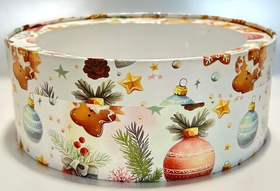 Упаковка "Шайба" новогодние игрушки с окном д 20 высота 7см