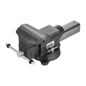 Тиски слесарные BVH-200, 200 мм, поворотные, стальная направляющая, с наковальней //Denzel