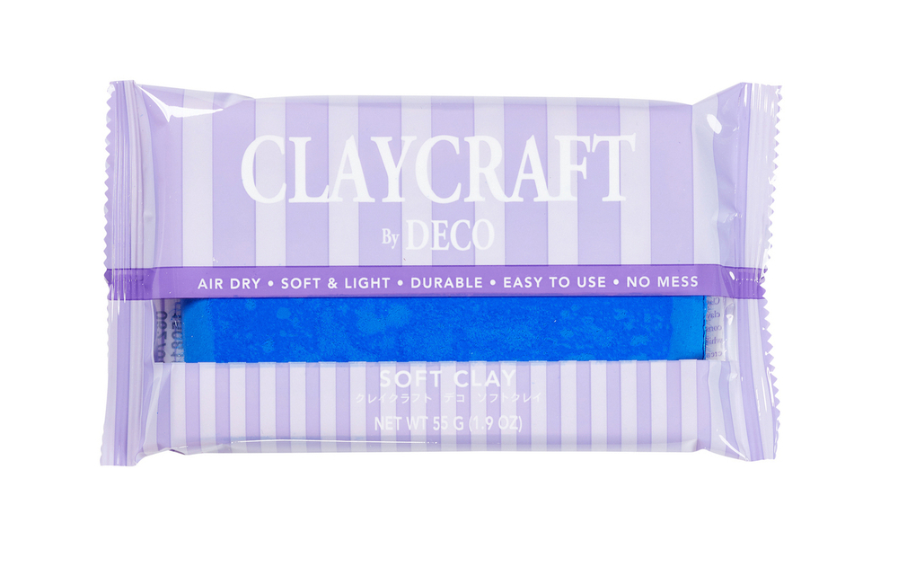 Полимерная глина CLAYCRAFT BY DECO, самоотвердевающая decoclay, цвет Синий, 55 гр