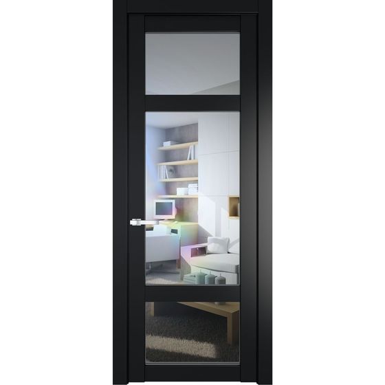 Межкомнатная дверь эмаль Profil Doors 1.3.2PD блэк остеклённая