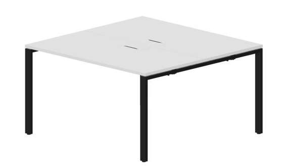 Составной стол Strike на 2 рабочих места 1380х1366х750мм (2 металлических аутлета)