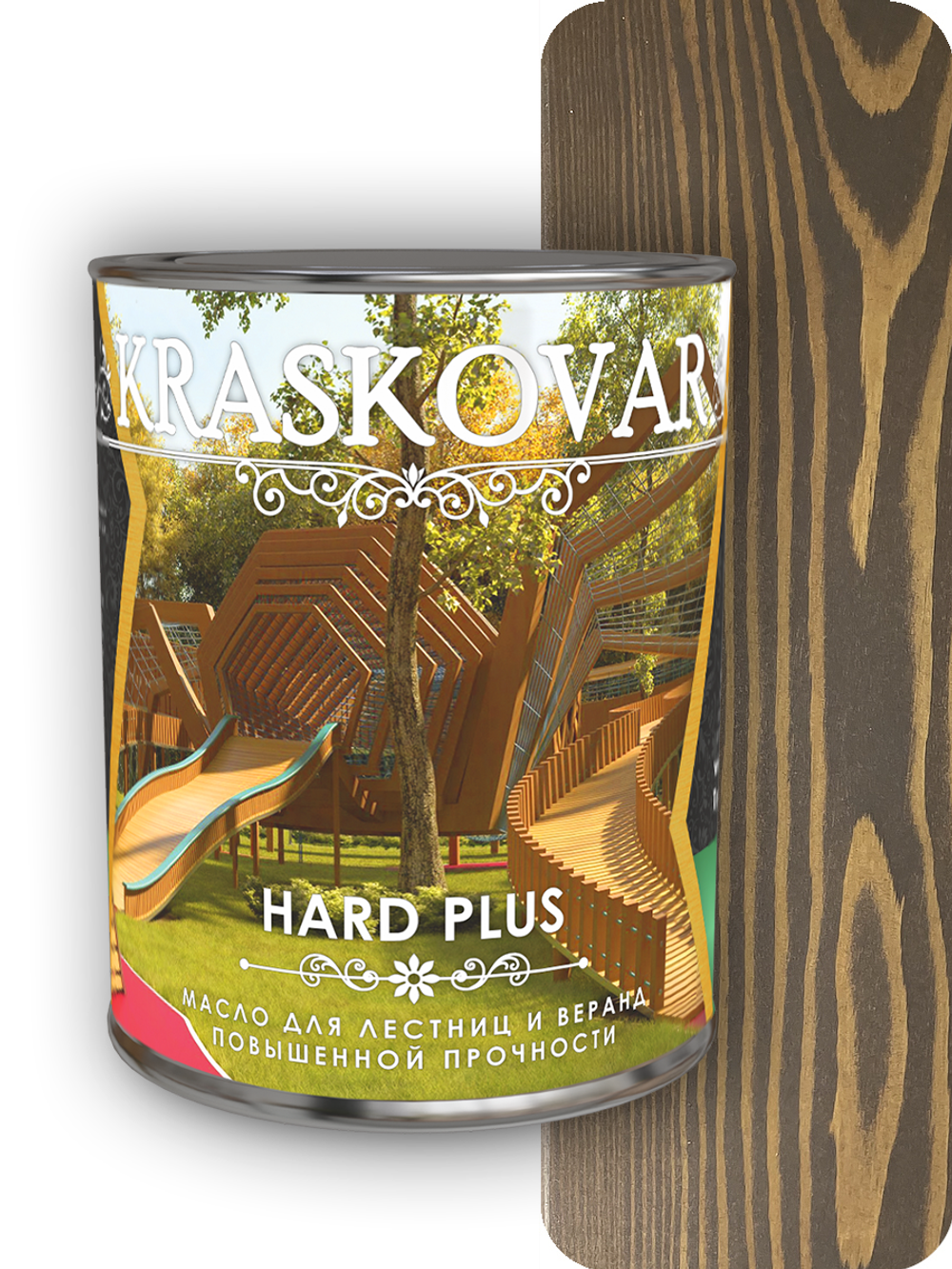 Масло повышенной прочности для лестниц и веранд Kraskovar Hard Plus палисандр