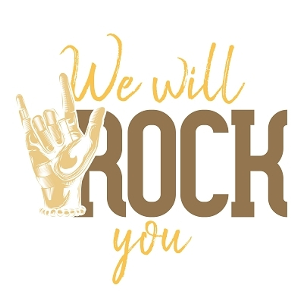 Футболка We will rock you принт