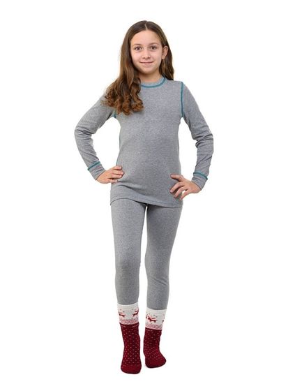 Комплект термобелья NordKapp Junior 6492 (grey/laim)