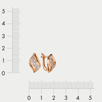 Серьги с фианитами для женщин из розового золота 585 пробы (арт. 122-2226_f-201)