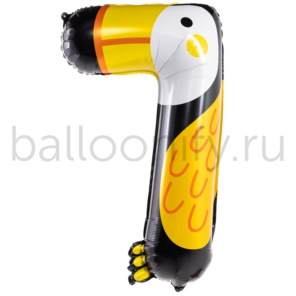 Шар ЦИФРА 7 Зоопарк Тукан 38" 96 см
