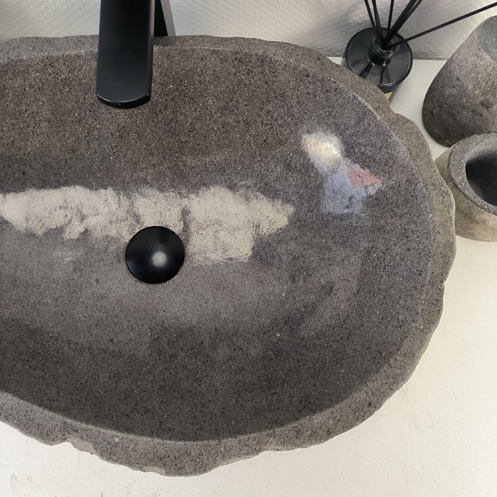 Каменная раковина из речного камня RS-05489 (60*40*16) 0857 из натурального камня