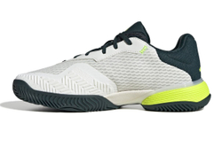 Детские теннисные кроссовки Adidas Barricade K - off white/core black/aurora ivy
