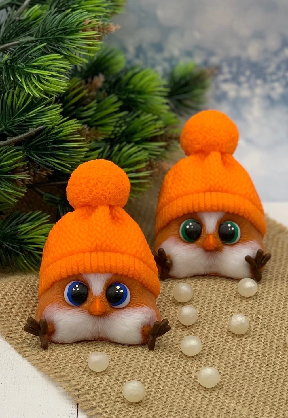 Силиконовая форма Совенок в шапке