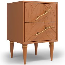 Тумба Арт Колор leaves Классик Голд Томленый оранжевый