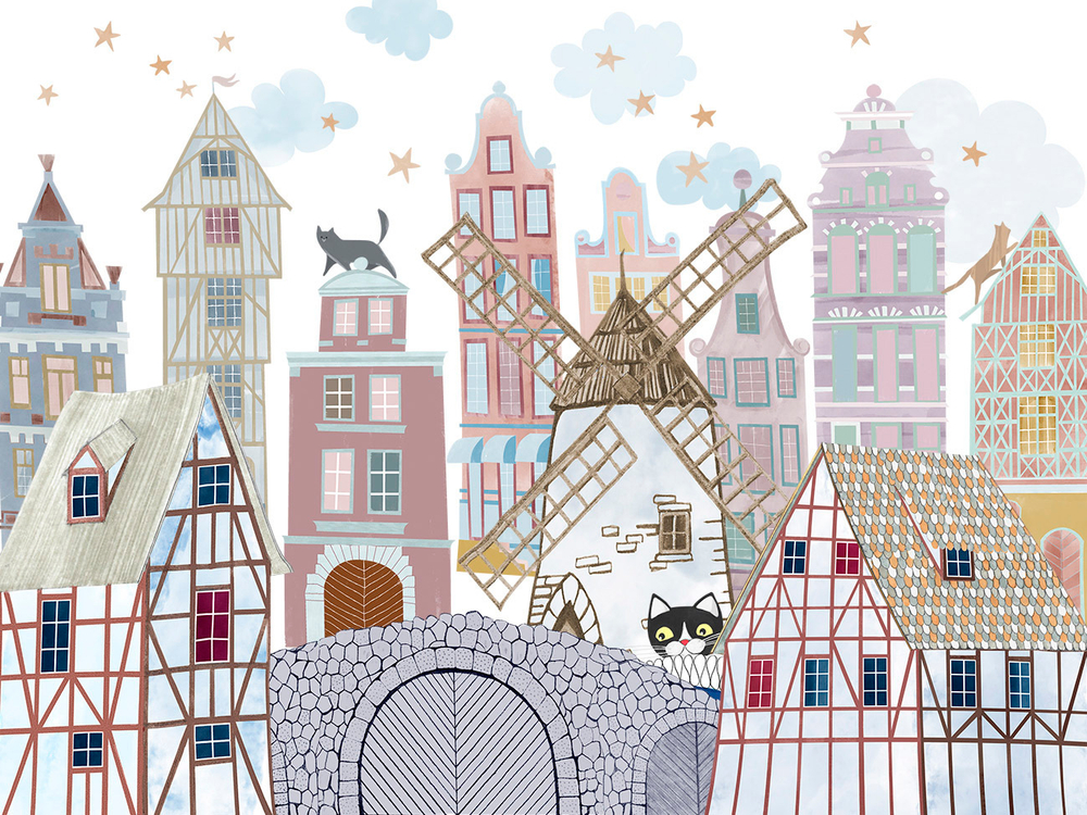 Дизайнерские обои Wall Street Wonder Cat